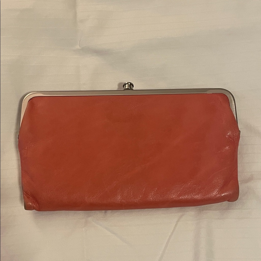 HOBO Red Leather Wristlet Clutch